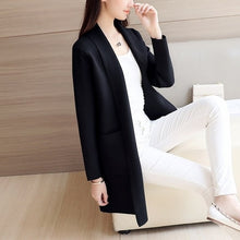 Load image into Gallery viewer, DRL Women's Autumn Winter Long Cardigan Sweater 2019 New Long Sleeve Knitted Cardigan Female Outerwear Coat pocket Sweaters