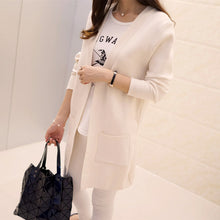 Load image into Gallery viewer, DRL Women's Autumn Winter Long Cardigan Sweater 2019 New Long Sleeve Knitted Cardigan Female Outerwear Coat pocket Sweaters