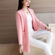 Load image into Gallery viewer, DRL Women's Autumn Winter Long Cardigan Sweater 2019 New Long Sleeve Knitted Cardigan Female Outerwear Coat pocket Sweaters